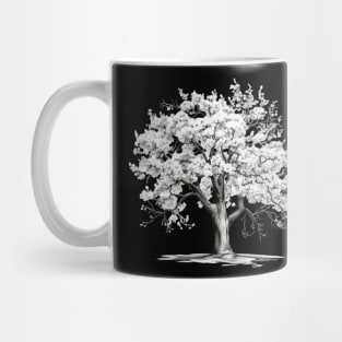 Serene Cherry Blossom Tree - Nature Inspired Art Mug